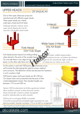 ADJUSTABLE TELESCOPIC PROPS SYSTEMS  UPPER HEADS